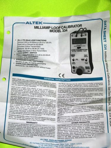 New altek 334 in box better than new read the ad fluke