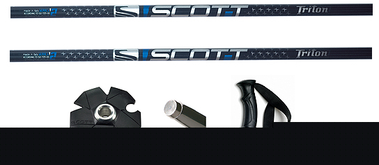 New scott 2007/2008 triton ski poles - - 46 inches blue