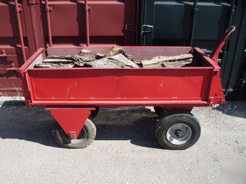 Warehouse/utility pull-behind wagon/cart 2-drop sides 