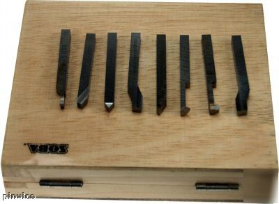 Set of 8 hss lathe tools with 6MM shank unimat myford