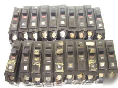 Square d 15 amp circuit breaker single pole lot of 20