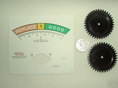 Vintage eico tube tester meter scale and thumbwheels