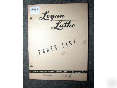 Logan 14 inch lathe parts manual