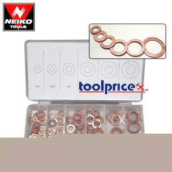 New neiko 110 pc copper washer spacer assortment kit 
