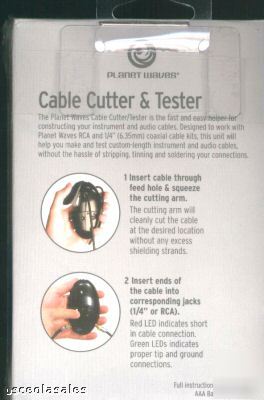 Planet waves cable cutter & tester for 1/4