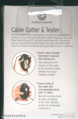 Planet waves cable cutter & tester for 1/4