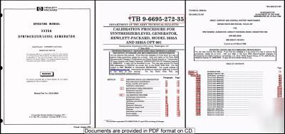 Agilent hp 3335A operation & mainten. repair manuals