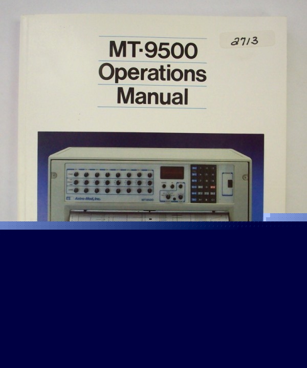 Astro-med mt-9500 operations manual - $5 shipping 