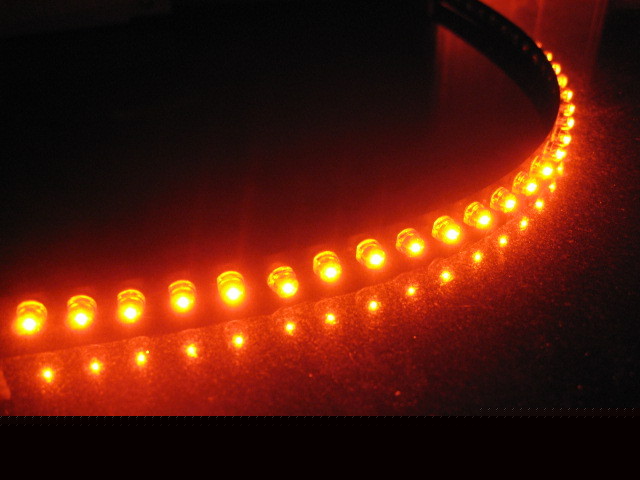 F s/h 300MM flexible led strip w/30PCS orange leds