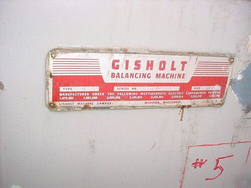 Gilman/gisholt balancing machine