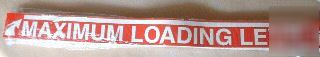 New lot of 10 self stick signs maximum loading level