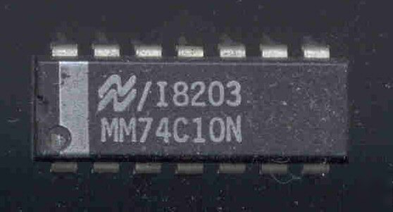 National semi MM74C10N 3-input nand-function logic gate