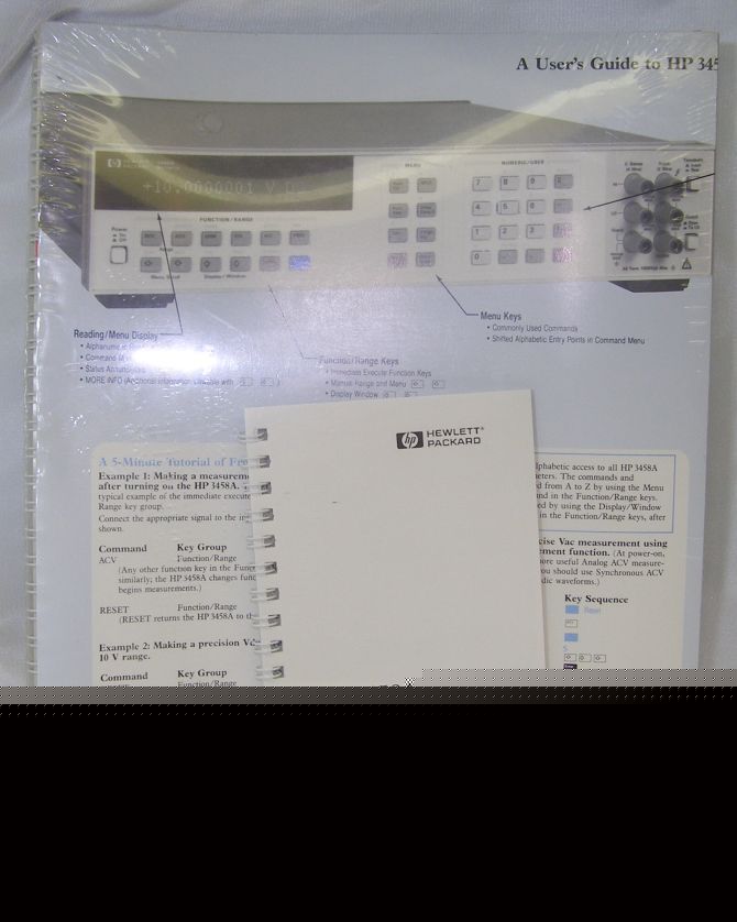 New hp 3458A user's guide w. quick ref guide... 
