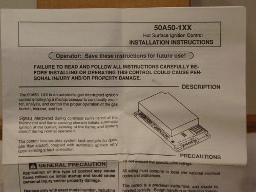 Control board inter-city model 50A50-110 # 1380-686