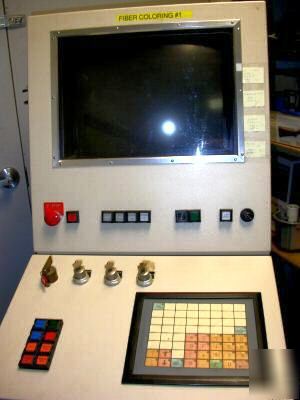 Control panel & monitor for fiber coloring machine