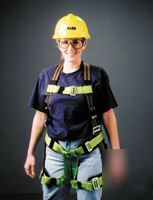 Fall protection harness ms miller sm/med blue duraflex