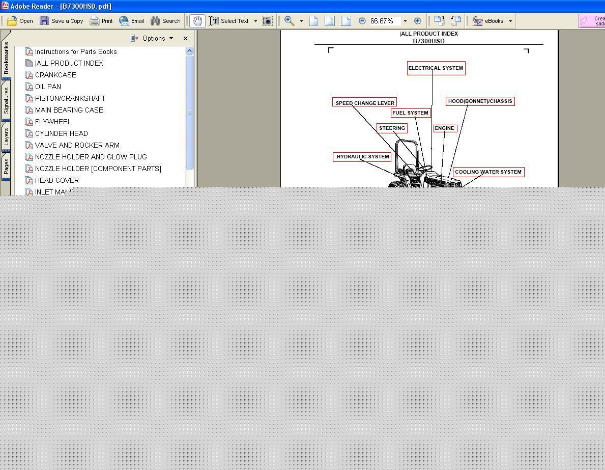 Kubota B7300HSD parts manual - we have other manuals