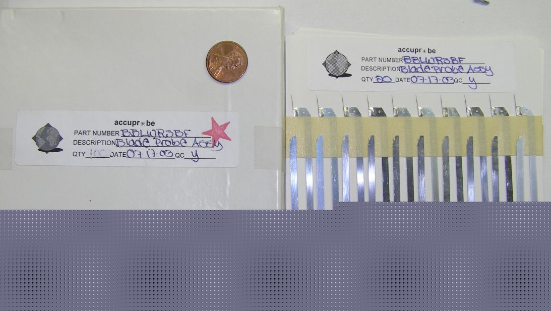 New 100 accuprobe blade probe tips. bh version. 