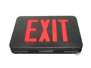 New led exit sign (black/green/battery backup) E3R-b