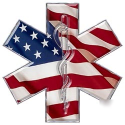 Emt ems mfr paramedic decal reflective 12