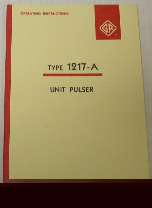 Gr 1217-a unit pulser operating and service manual