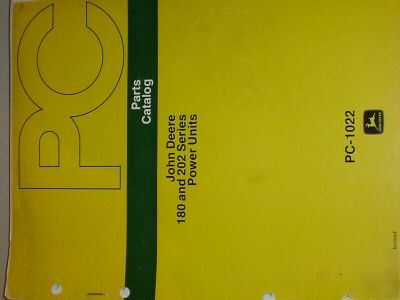 John deere 180 & 202 series power unit parts manual