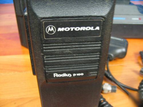 Motorola p-100 radios 5 watt vhf 2 channel quadset 