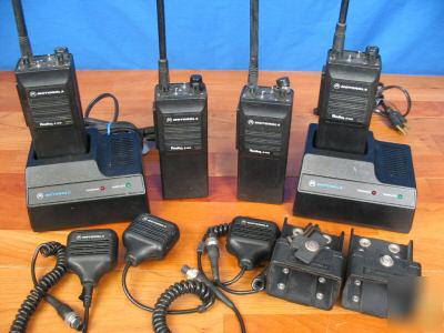 Motorola p-100 radios 5 watt vhf 2 channel quadset 