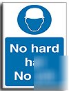 No hard hat-no job sign-s. rigid-200X250MM(ma-006-re)