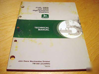 John deere 214G 20KG 25KG washer service manual jd