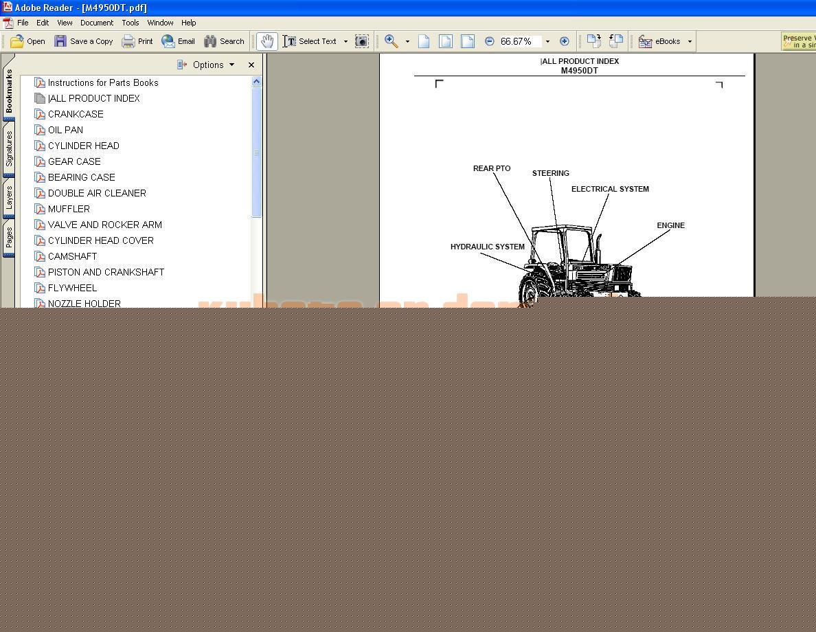 Kubota M4950 parts manual - we have other manuals