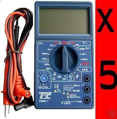 New lot of 5 multimeter, voltmeter heavy duty wholesale