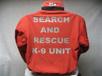 Reflective k-9 search & rescue jacket, sar, sar k-9, 3X