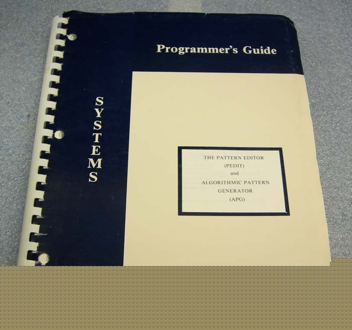 Tektronix programmer's guide: pedit/apg