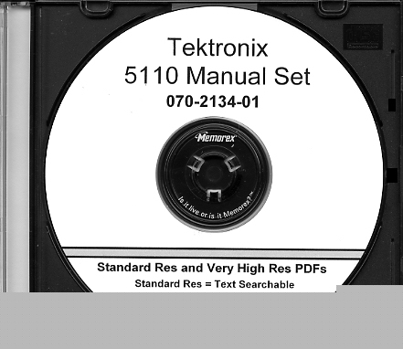 Tek 5110 complete service and op manual 2 res + extras 