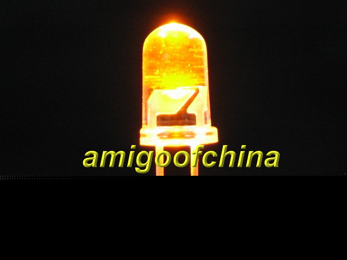 50X 3MM yellow 5000 mcd led bulb free resistors