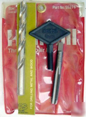 New heli-coil kit tap insert drill bit used 3/8-16