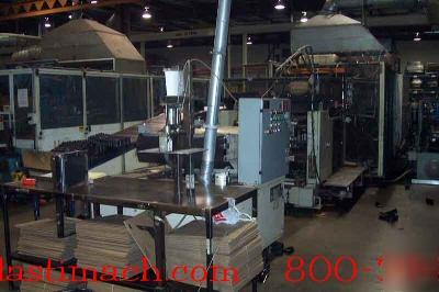 Used sencorp 2500 30X36 inline servo, stacker