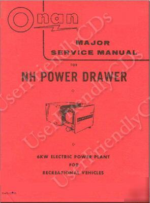 Onan nh power drawer parts service manual -30- manuals