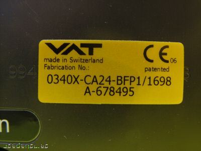 Vat monovat rectangular slit valve 0340X-CA24-bfpi