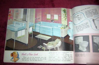 Vintage 1954 eljer bath fixtures advertising brochure