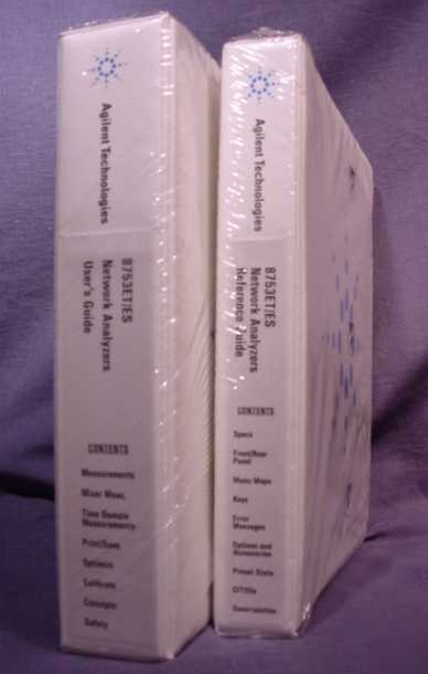 Agilent hp 8753 et/es network analyzers user manuals