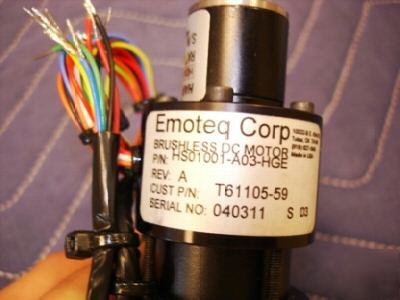 Emoteq. corp brushless dc motor servo,