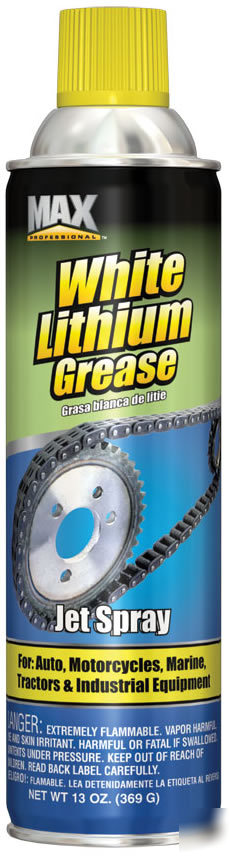 Max professionalâ„¢ white lithium grease 13 oz. / case 12