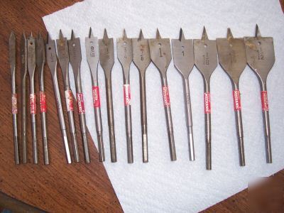 16 spade drill wood bits small to large check it out