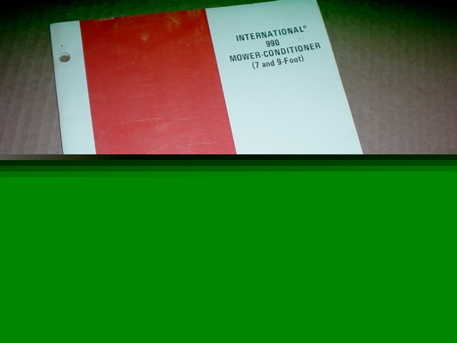 Ih 990 mower conditioner operator manual