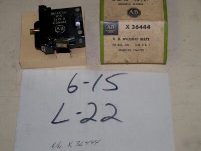 1 allen bradley overload block left hand SIZE0 X36444