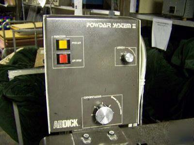 Abdick model 9840 offset printing press with powdar ii