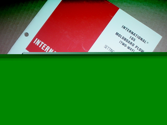 Ih 165 moldboard plow operator manual