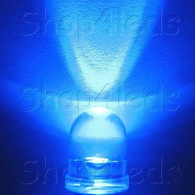 New 100 pcs 10MM 40Â° 5-chips blue led 100MA 130,000MCD 